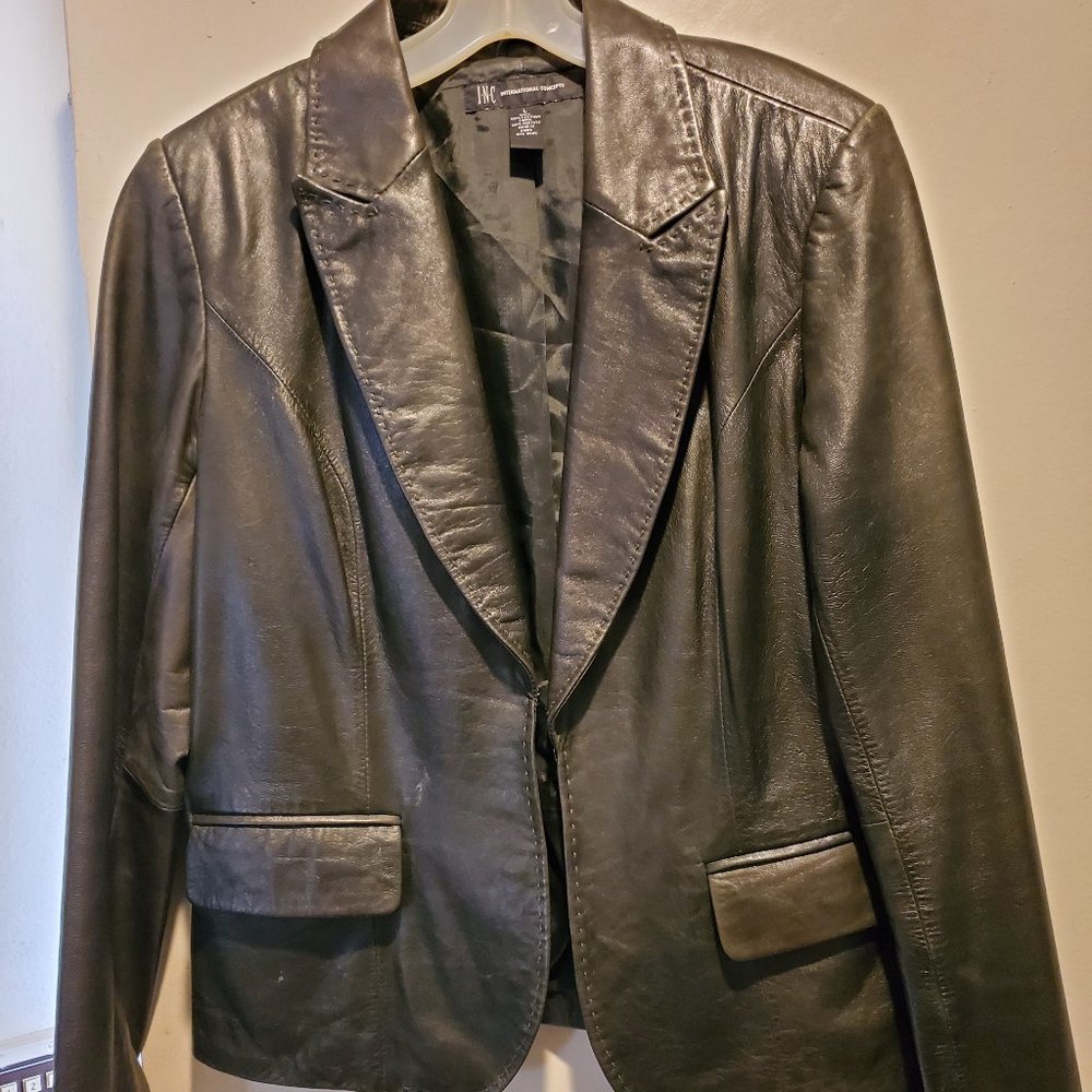 Leather coat